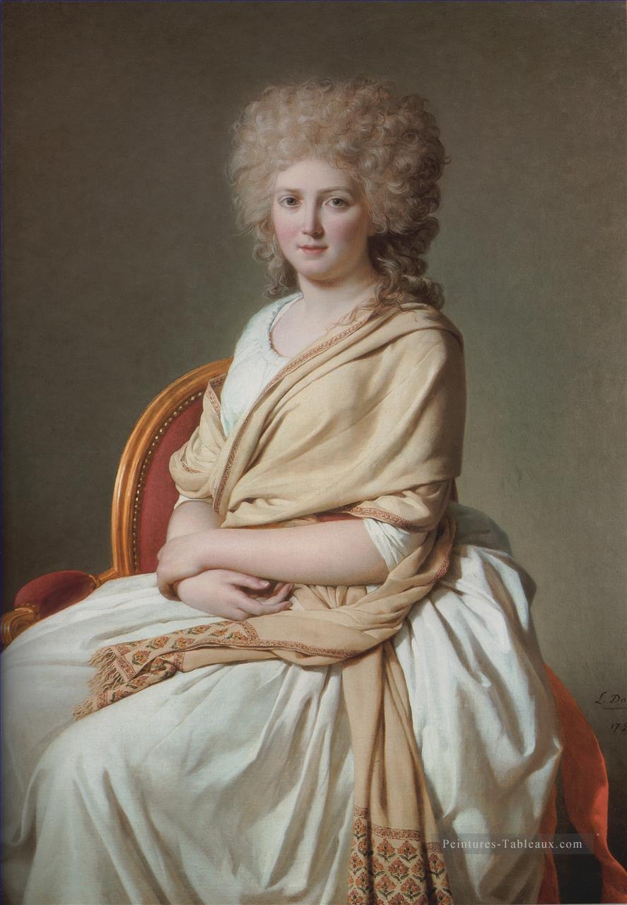 Portrait d’Anne Marie Louise Thelusson néoclassicisme Jacques Louis David Peintures à l'huile